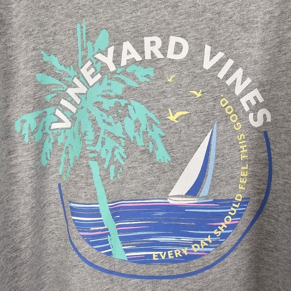 Vineyard Vines Gray "Every Day Should Feel This Good" T-shirt - Picture 5 of 7